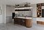 Modern Island Kitchen and TV unit timber and marble