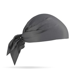 Black Headwrap Bandana - cotton pirate headscarf cap
