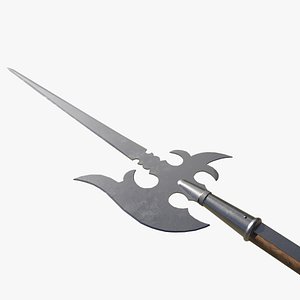 3D model historically german halberd lutel