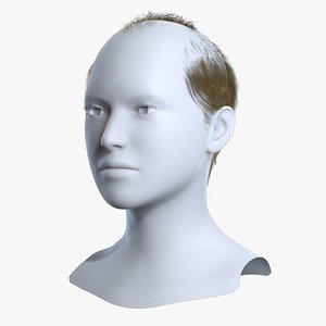 3D Aged Receding Hair Style - Game Ready model