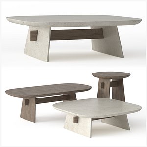 Natuzzi Adam coffee tables 3D