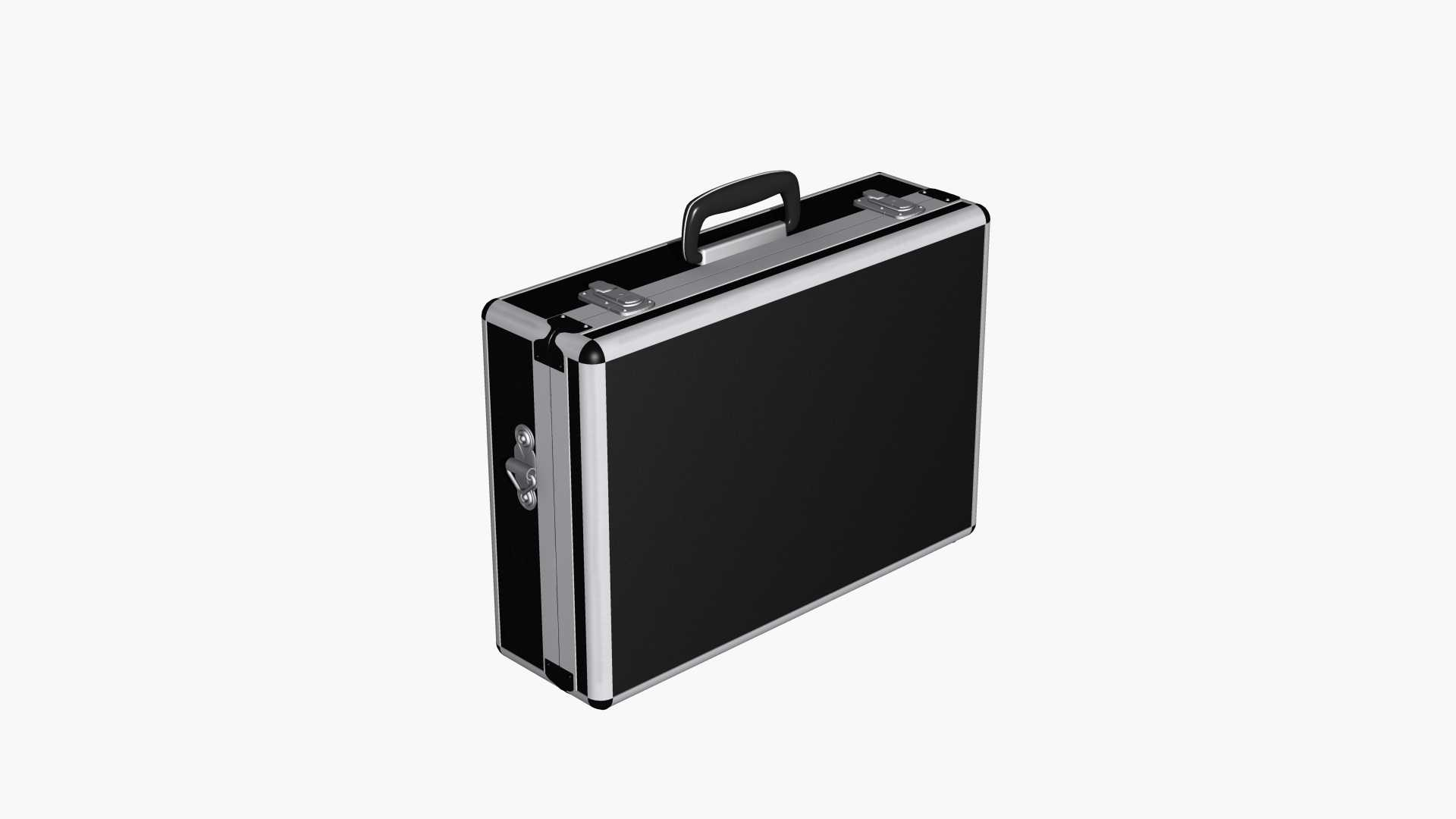 max modern suitcase aluminium black