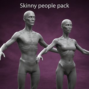 Skinny People Pack 3D model