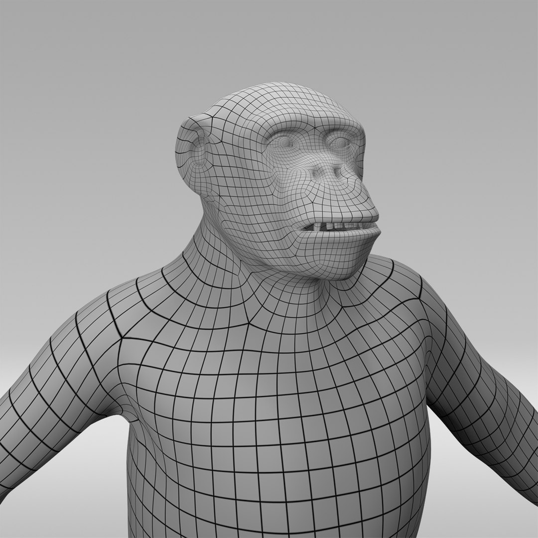 3D Chimpanzee Fur Rig - TurboSquid 1210158