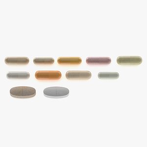 Medical Capsules Medicine PBR Realistic 3D model
