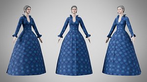 3D Dress 30 Digital Pulse Brocade model