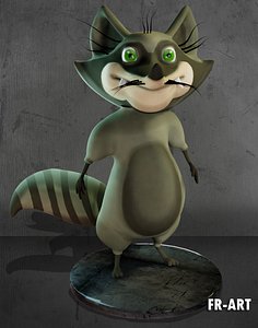 racoon blender 3D