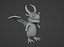Cartoon Adamantine Dragon Animiertes Low-Poly-3D-Modell