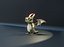 Cartoon Adamantine Dragon Animiertes Low-Poly-3D-Modell