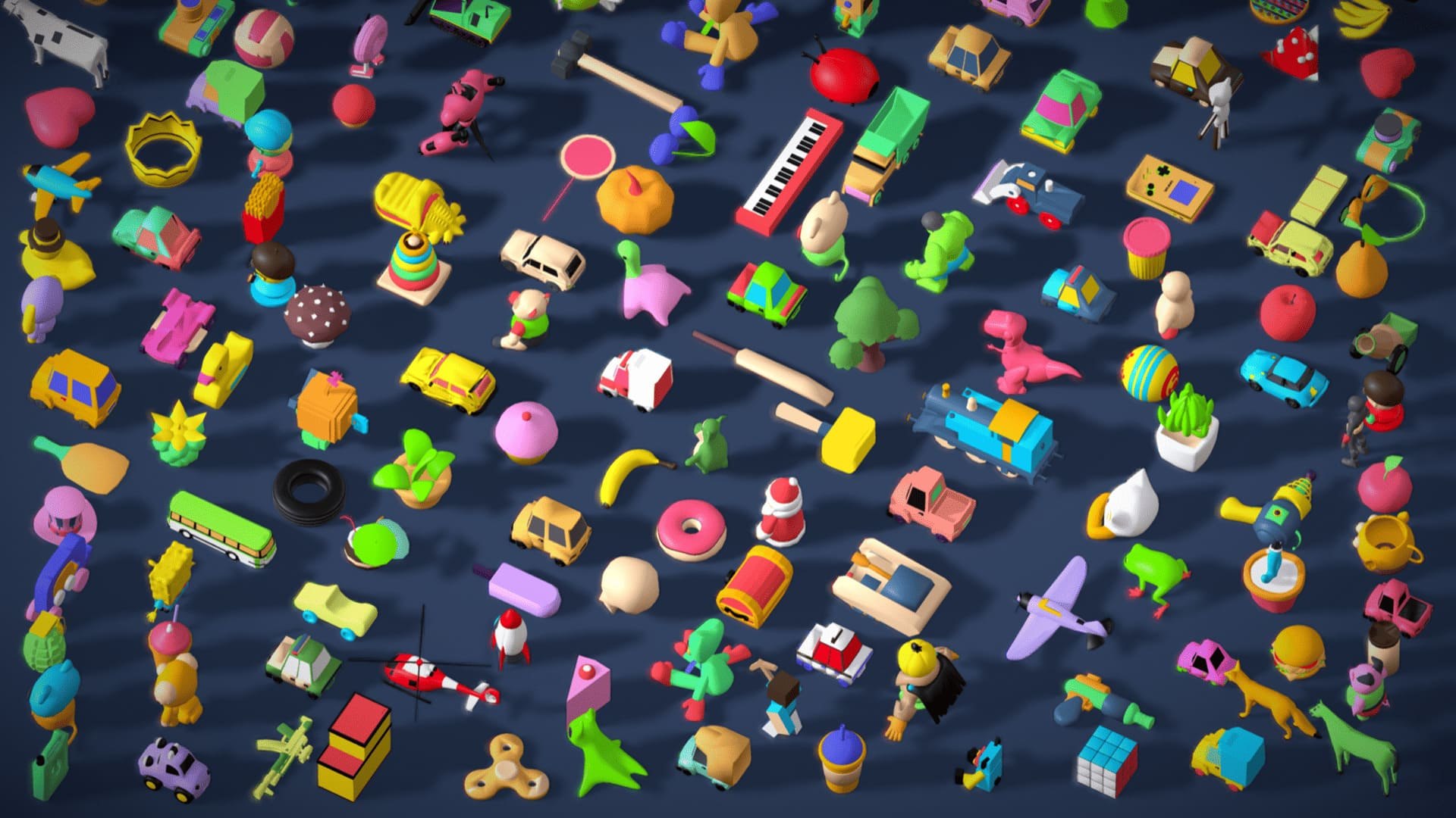 Toy Pack - Low Poly 236 Toys Objects - Toy Mega Pack - Match Game Kit - Big Pack 3D https://p.turbosquid.com/ts-thumb/pQ/u4o0zr/th/8/jpg/1756632698/1920x1080/fit_q87/d6a3546e108870643cc5cc03b31a9c912757b006/8.jpg
