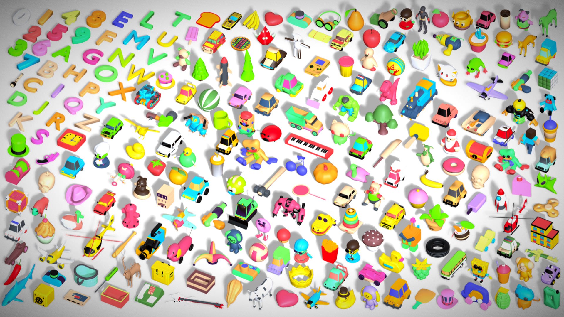 Toy Pack - Low Poly 236 Toys Objects - Toy Mega Pack - Match Game Kit - Big Pack 3D https://p.turbosquid.com/ts-thumb/pQ/u4o0zr/wq/s1.1/jpg/1756632717/1920x1080/fit_q87/374f77514dad7e1fbf4229d3bbf003444b1c2826/s1.1.jpg