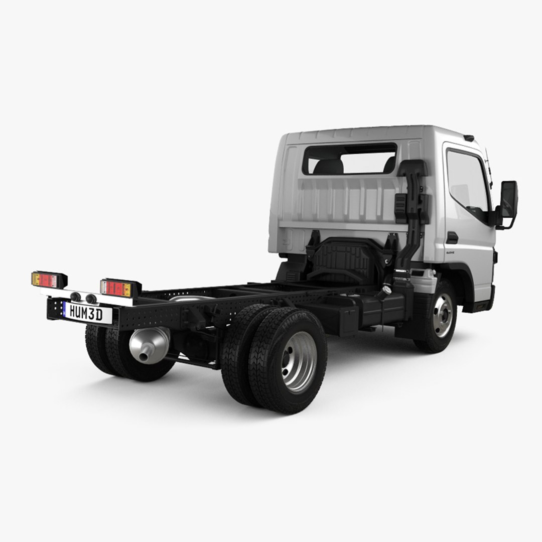 3D Mitsubishi Fuso Canter Wide Single Cab Chassis Truck L1 2019 