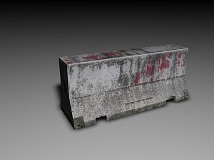 free concrete barrier 3d model
