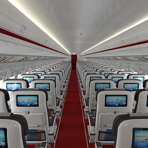 Aircraft Cabin 109 Seats