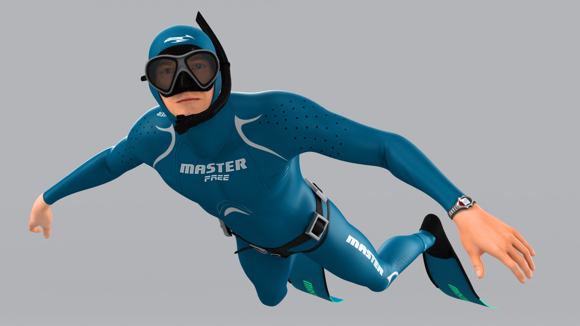 3D Animations Scuba Diver Model - TurboSquid 1474140
