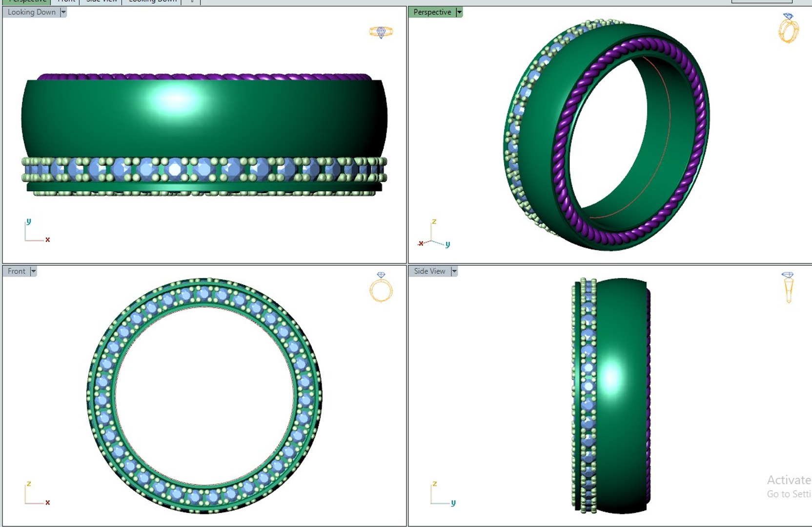 Ring set women cad 3D - TurboSquid 1699506