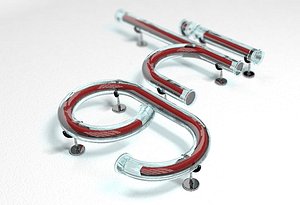 GHI Glass Tube Font - Letras de cristal