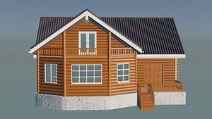 Log House 3D model