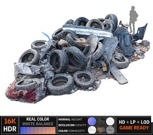 tire garbage 16k 3d max