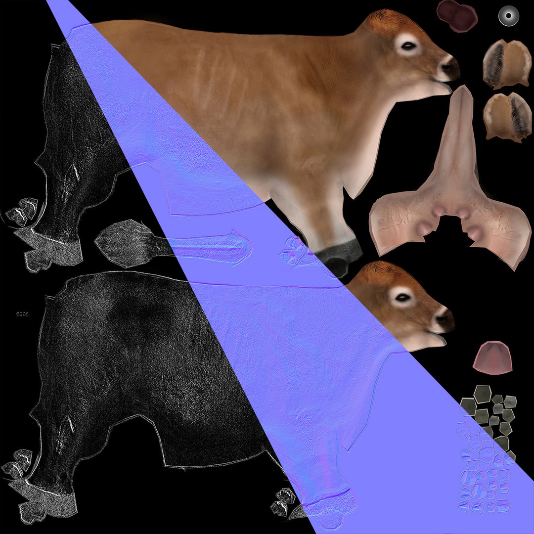 Jersey Cow 3D Model - TurboSquid 1268530