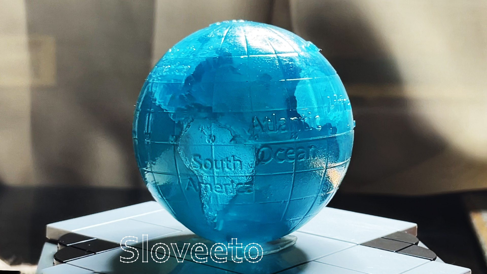 modelo 3d Globo terráqueo transparente con continentes y océanos ...