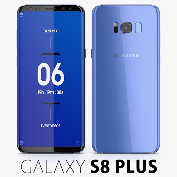 modelo 3d Samsung Galaxy S8 Plus Coral Blue - TurboSquid 1146918