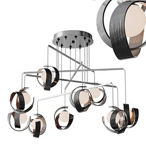 Riza 10 Light Mobile Pendant 3D