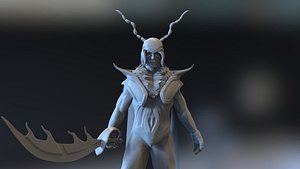 3D model fantasy warrior