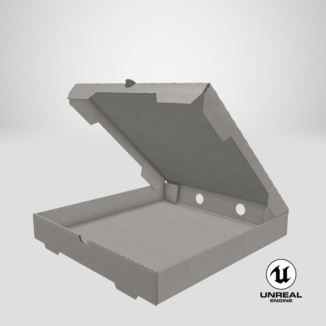 3D paper pizza carton box model https://p.turbosquid.com/ts-thumb/pR/a9nAk6/LKEqRzIe/stemcell_unreal_render/png/1607801809/1920x1080/fit_q87/227a4a965e70d3b62f2a54266d2669ad7458e8fd/stemcell_unreal_render.jpg
