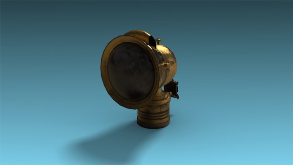 3D low-poly kerosene lamp model