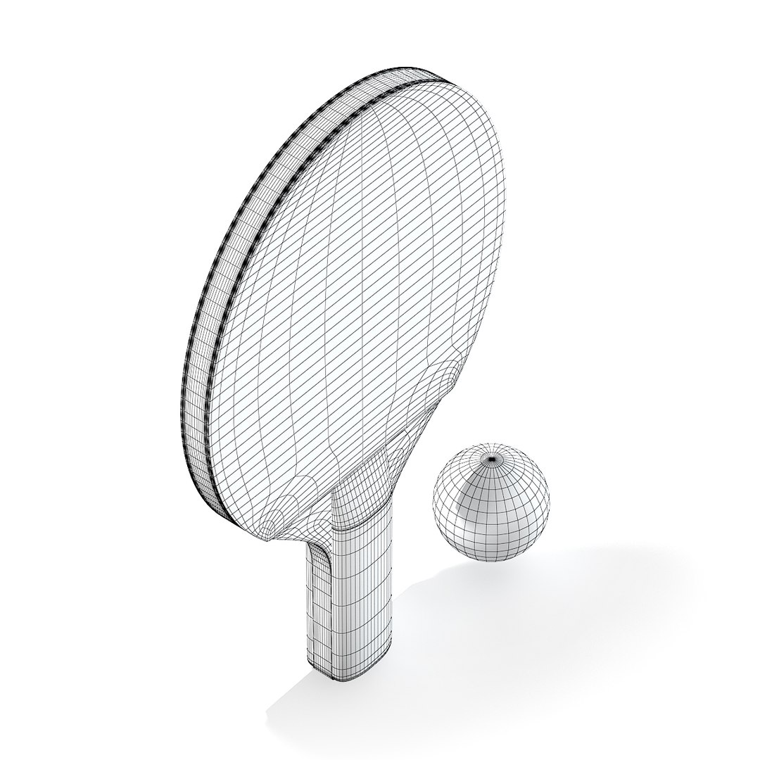 Table Tennis Racket Ball 3D - TurboSquid 1213983