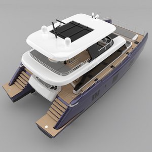 3D 3D Sunreef 80 power catamaran model