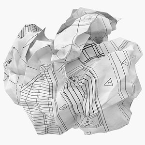 3D model Crumpled Paper 2