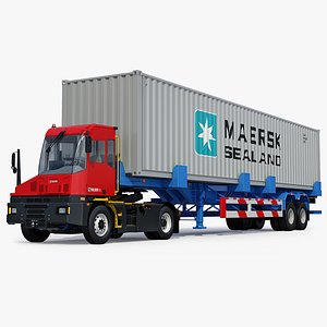 Kalmar T2 Terminal Tractor and Container Trailer