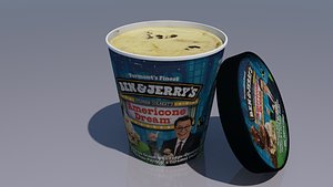 3D ice cream carton model
