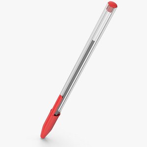 Red Ballpoint Pen 3D