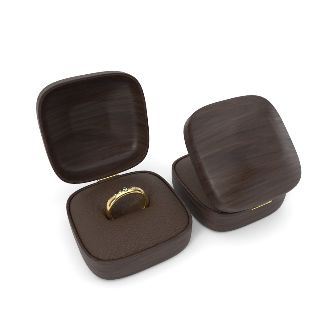 Wedding Rings Boxes Model - TurboSquid 1310003