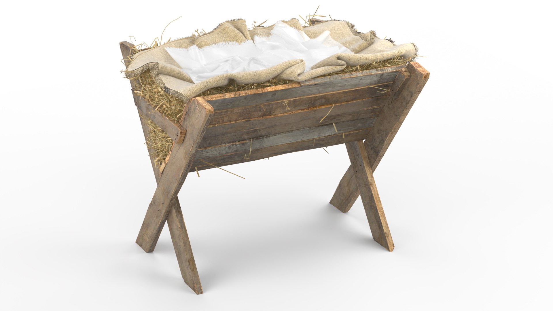 Manger With Swaddling Cloth 3D model preview