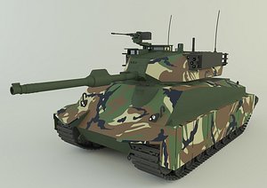 3D Sherman II model military tank model