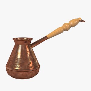 3D copper turkish cezve coffee pot model