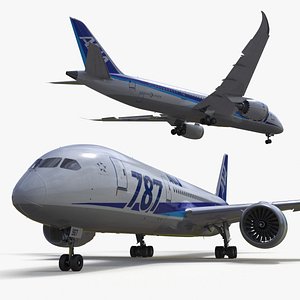 Boeing 787-8 Dreamliner ANA Livery Rigged 3D