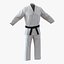 Karate Fighter Black Suit 3d Model