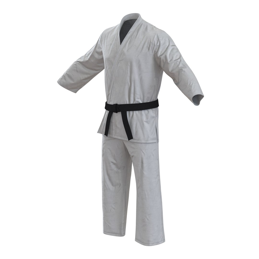 3d Karate White Suit