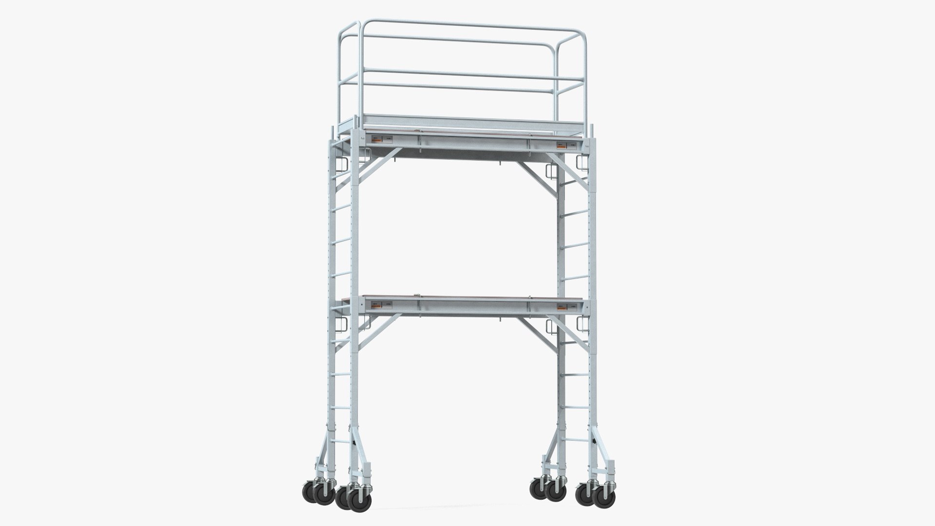 Aluminium Mobile 2 Story Scaffold Tower 3D model preview