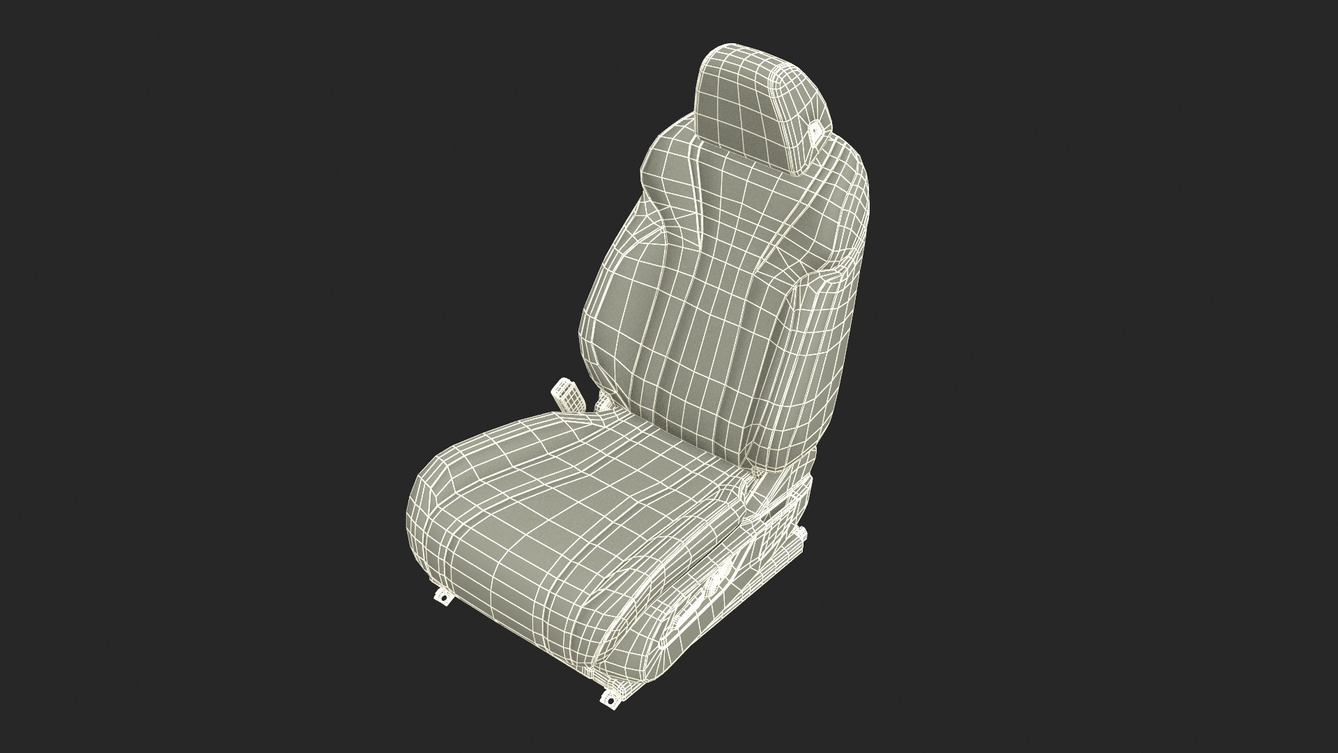 3D Model Ergonomic Driver Seat Beige Leather TurboSquid 2163421