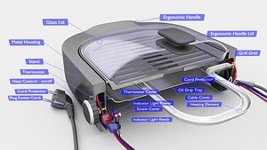 3D electric grill