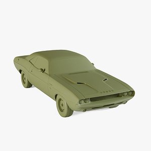 3D dodge challenger 1970