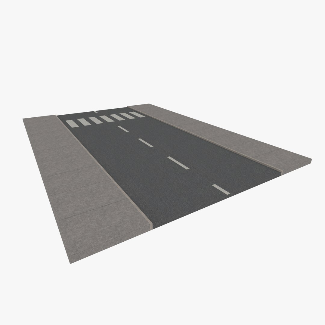 3d Modular Set Road Tiles