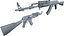 16-AK-103-Gewehrmodell, spielfertiges 3D-Modell, Low-Poly-3D-Modell