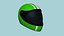 Cartoon Helmet Kart A04 Green - Character Design